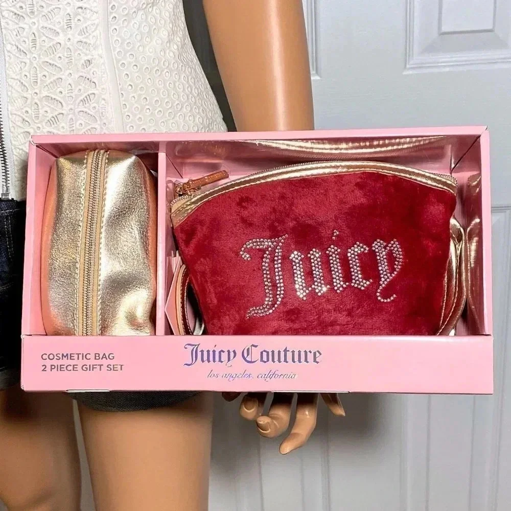 Juicy Couture Wristlet Daydreamer Cosmetic Makeup Bag Travel Gift Set